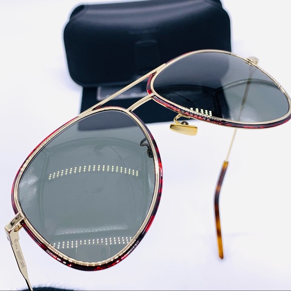 Saint Laurent SL294 Aviator Sunglasses Havana Gold - Picture 11 of 16